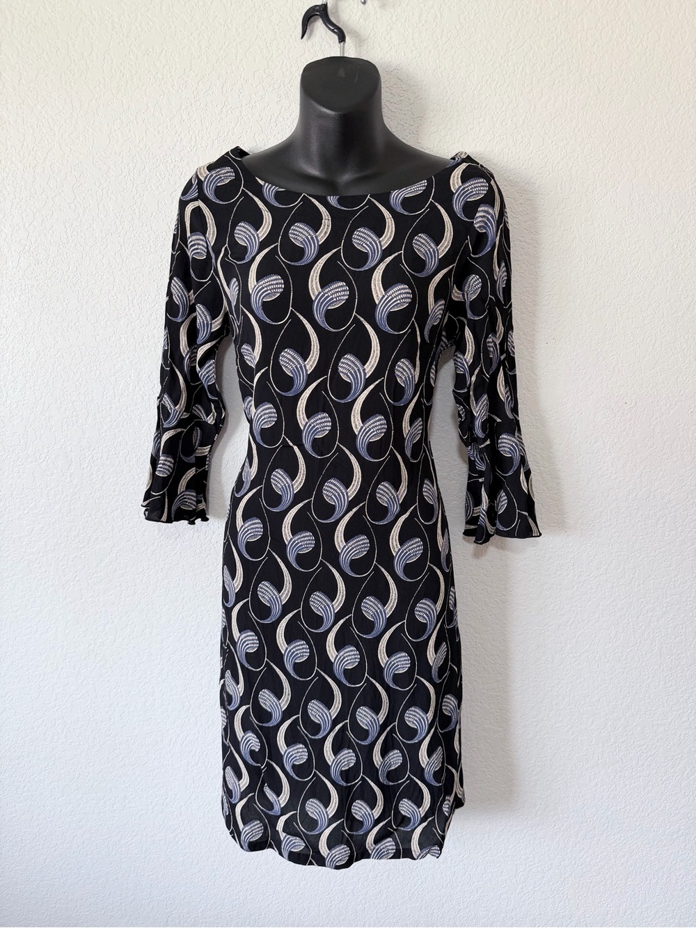 Vintage Retro Pink Wheels Geometric Mod Shift Dress